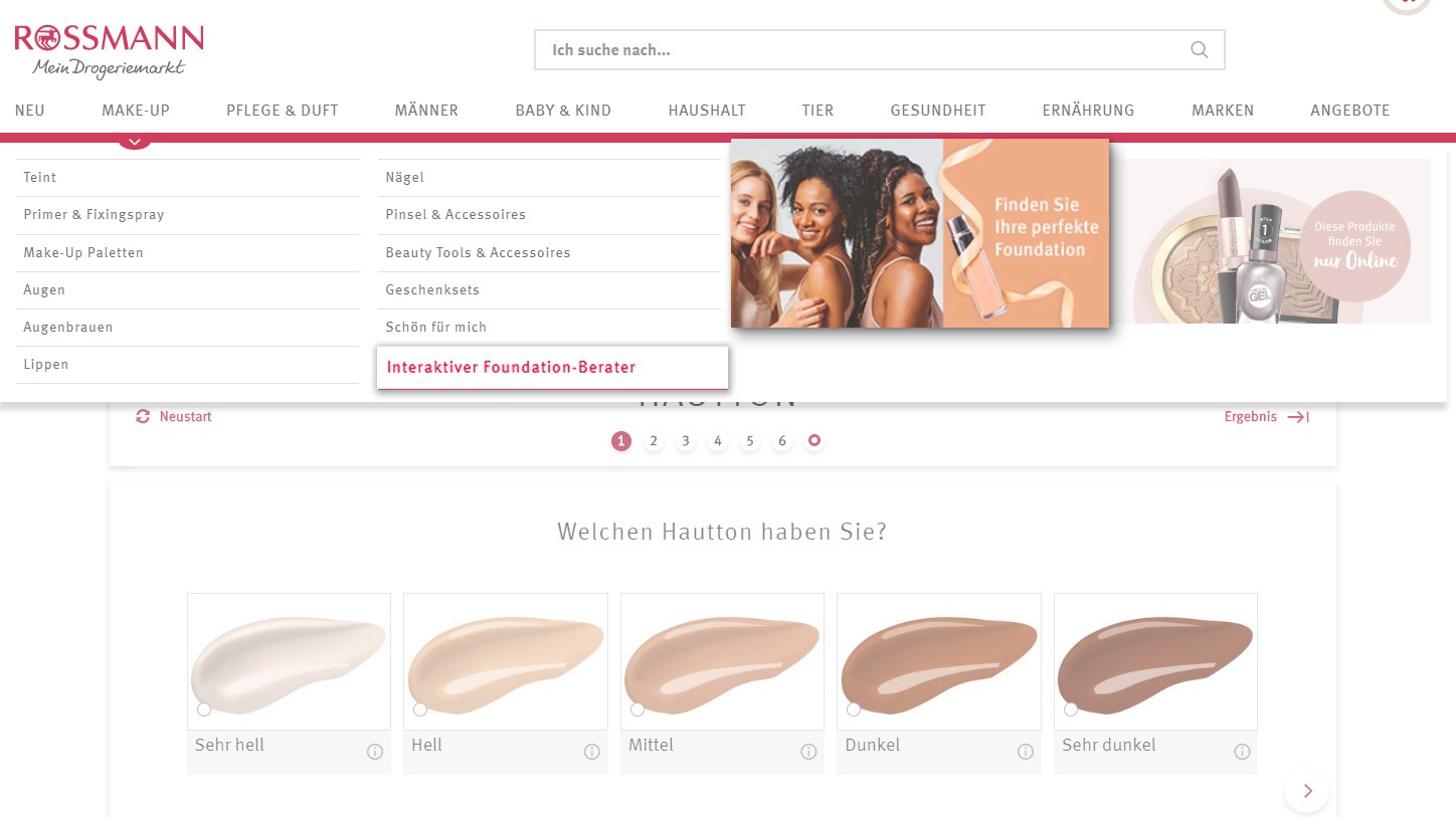 rossmann menu link