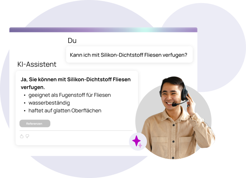 KI-Assistent beantwortet eine Anfrage